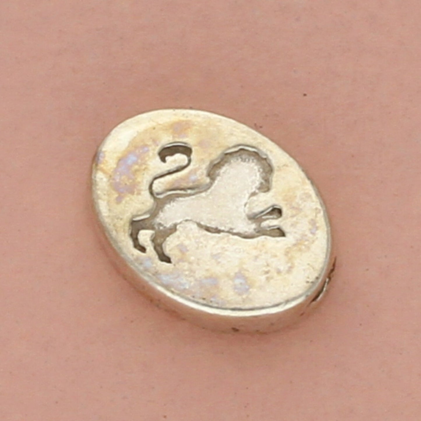 sterling silver zodiac leo lion slider pendant