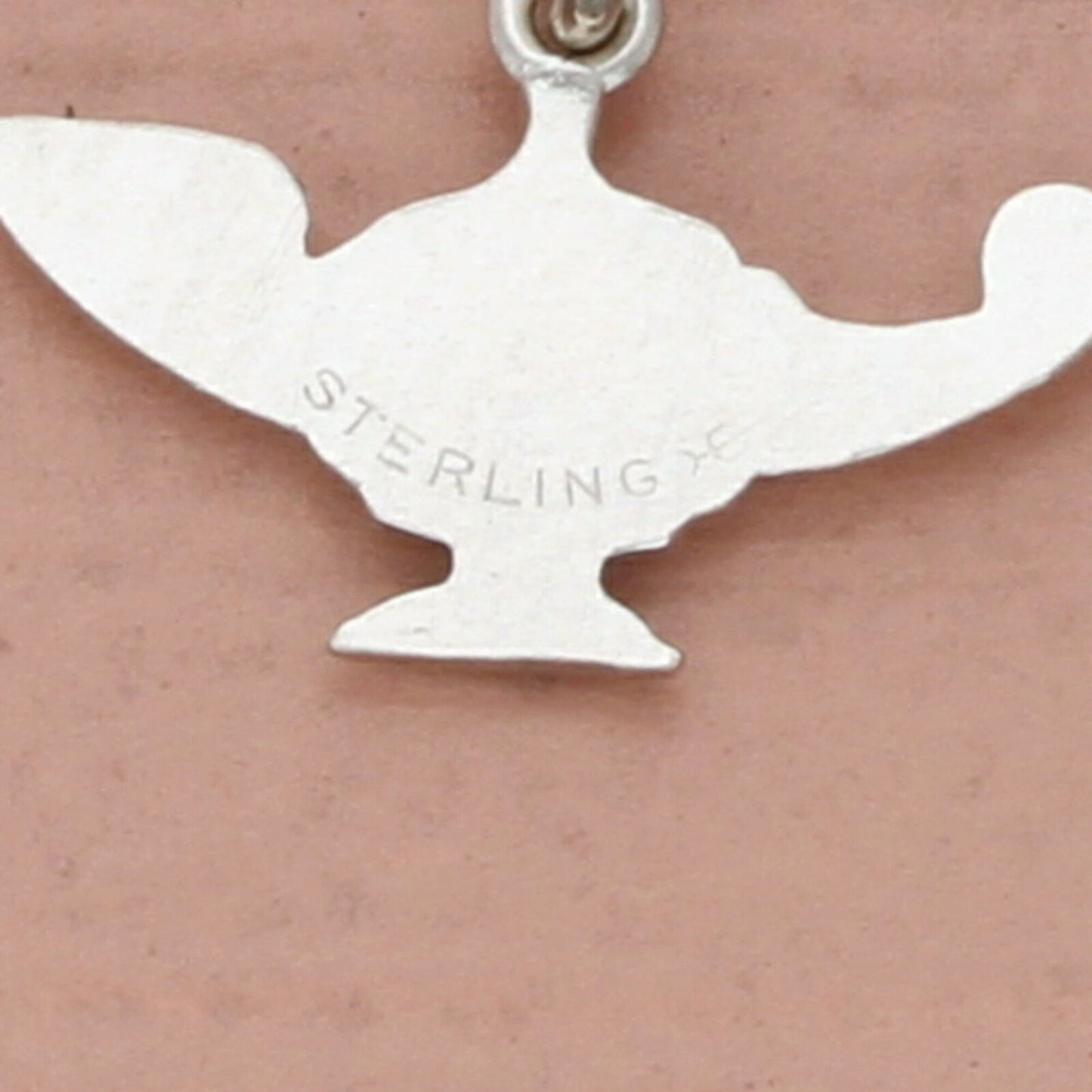 vintage sterling silver magical oil lamp charm