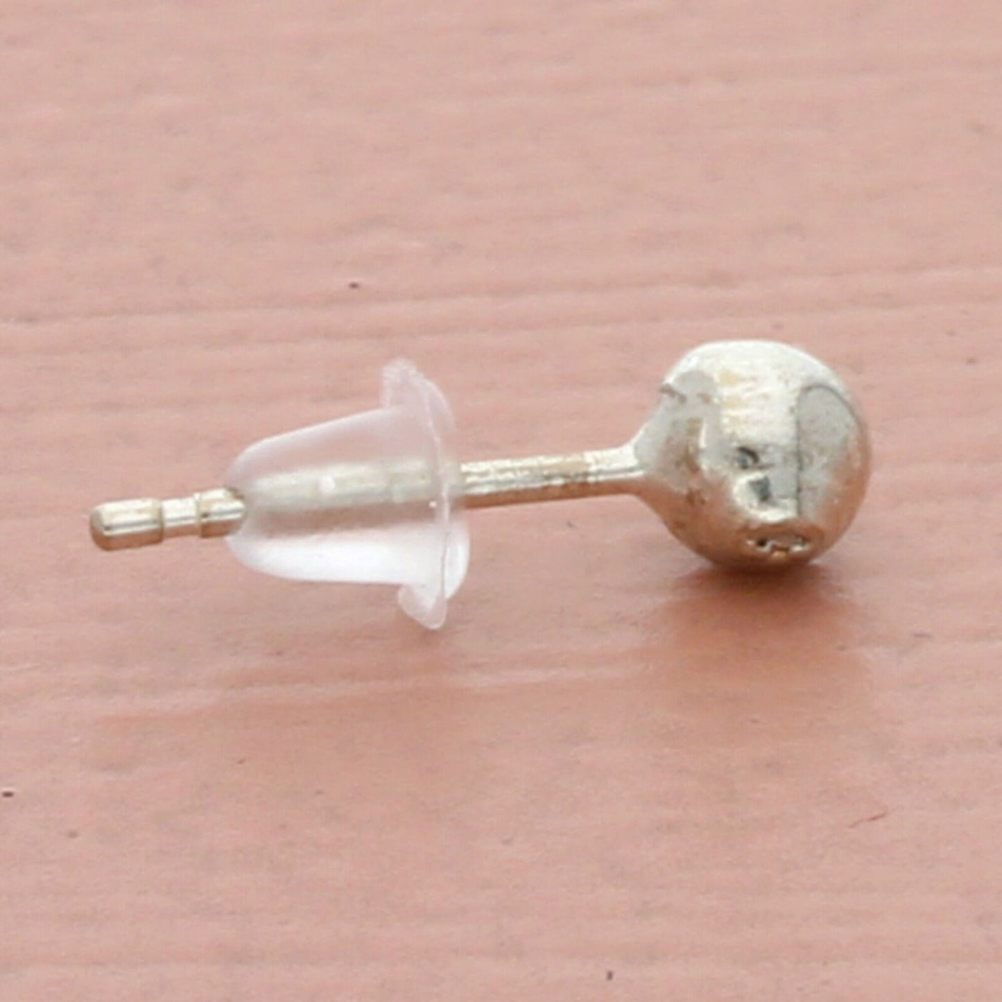 vintage sterling silver 4mm ball stud single earring