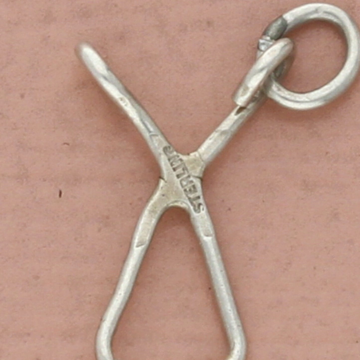 vintage sterling silver ice tongs charm