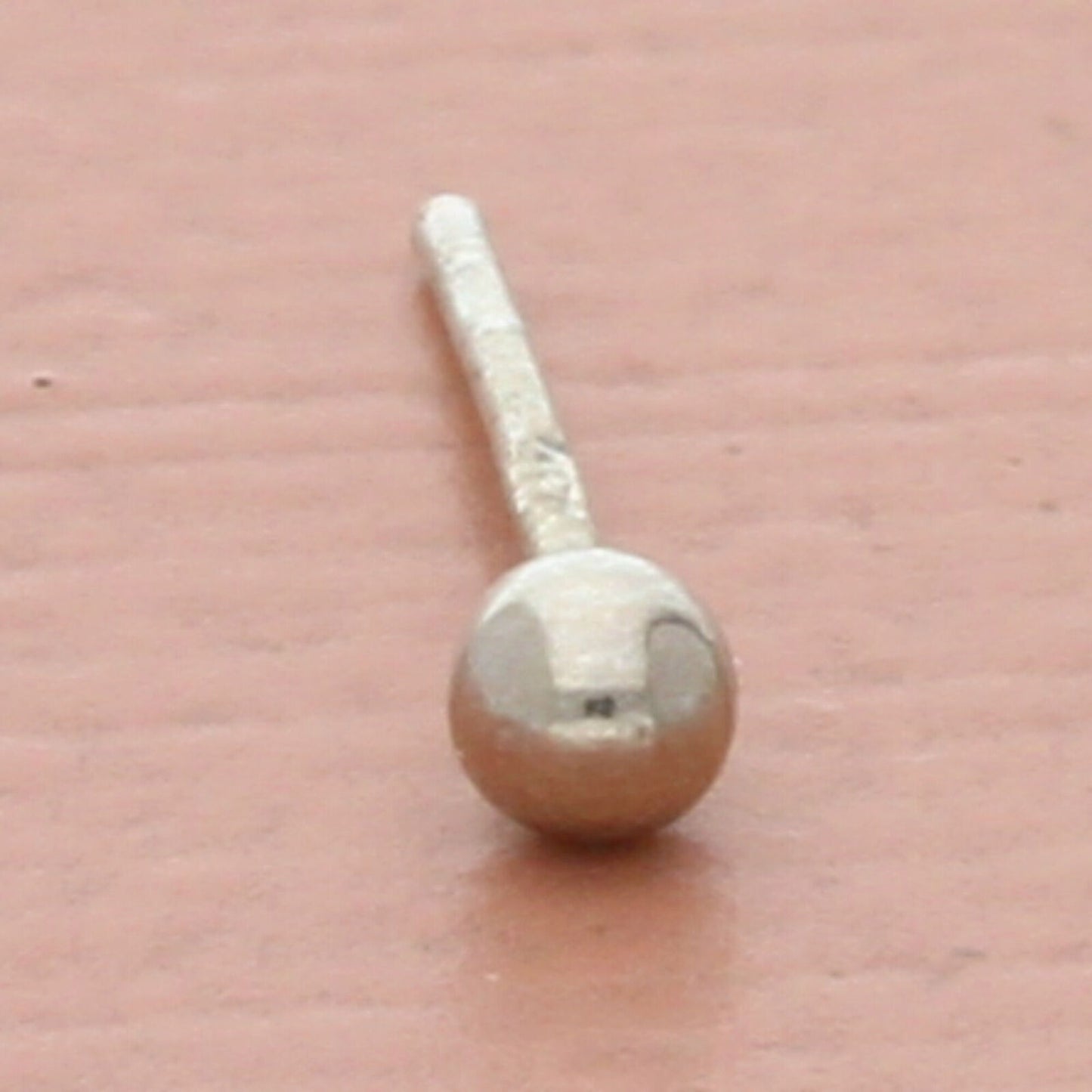 vintage sterling silver 2mm ball stud single earring