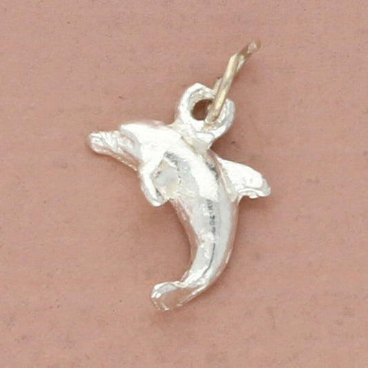 vintage sterling silver swimming dolphin charm